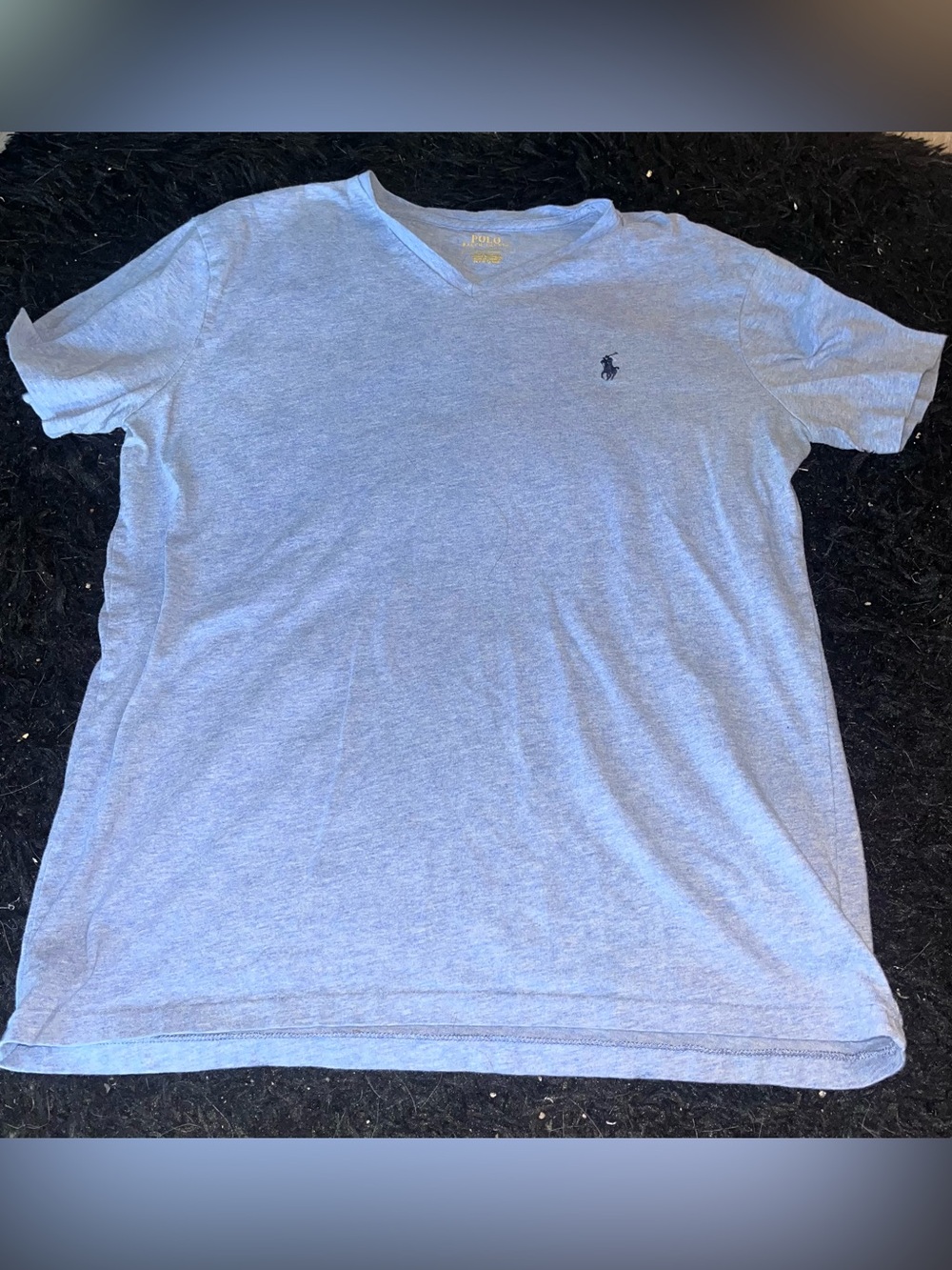 Polo by Ralph Lauren Heather Light Blue V-Neck Tee
